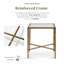 Table d'appoint en métal martelé avec plateau en verre trempé Lalia-126080934