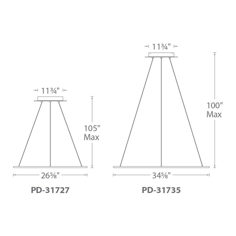 Illusion 1 - Light LED Pendant, Titanium, 60 W