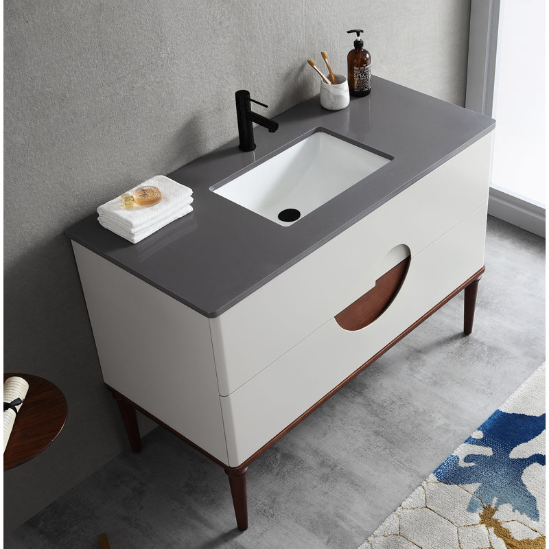 Ensemble de meuble-lavabo simple 48 po x 22 po x H 33 po Kimber, Beige