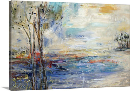 «Privé Lagoon», reproduction d'art Drexton, H 20 po x l 30 po x P 1,5 po, Toile
