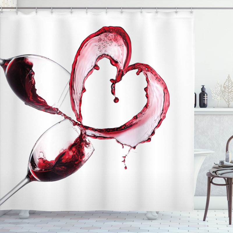 Shower Curtain with Hooks Included, 70" H x 69" W