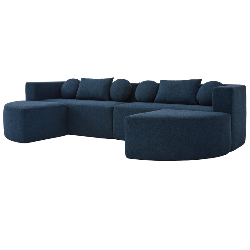 Canapé modulaire Boneless Couch, Boucle gris clair