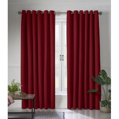 Bechard Blackout Linen Look Ring Top Curtains