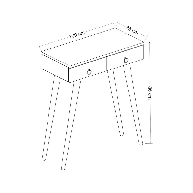 Console Table, 33.9" H x 39.4" W x 13.8" D, Black