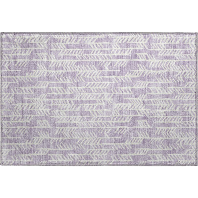 Premium Machine Washable Prisco Lavender Rug