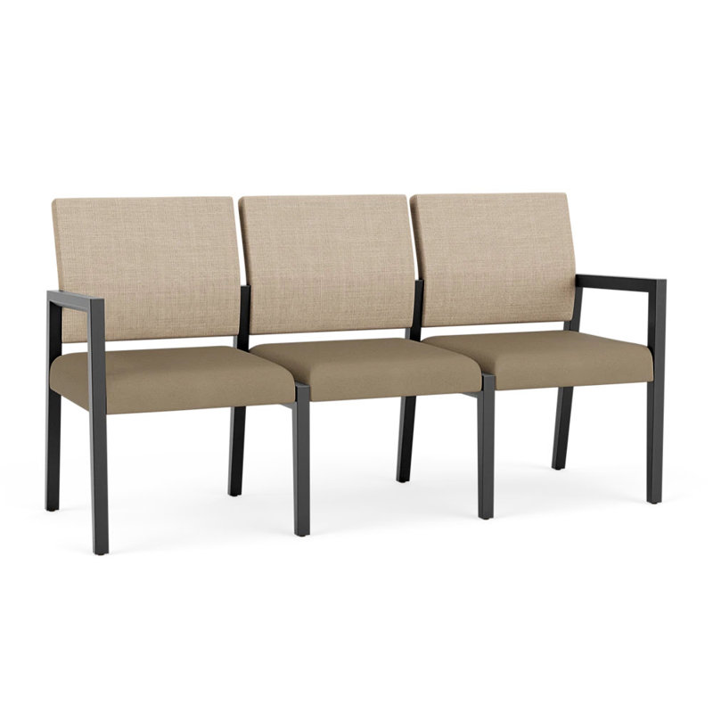 Siège en tandem 3 places Brooklyn, Chambray calcaire / Patriot Plus taupe, Noir