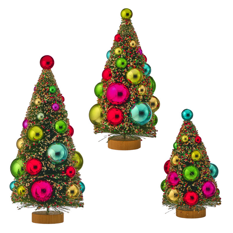 Ensemble de 3 arbres décoratifs 8 à 11,5 po Sisel