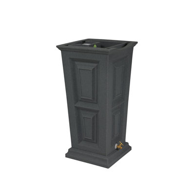 Good Ideas 45 Gallons Plastic Drainable Dual Overflow Planter Rain Barrel