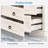 Rustic Wood Coffee Table With Drawers-1044909212
