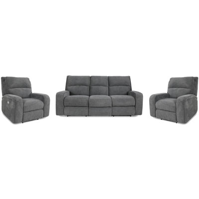 Polla Power Reclining Sofa And Two Recliners