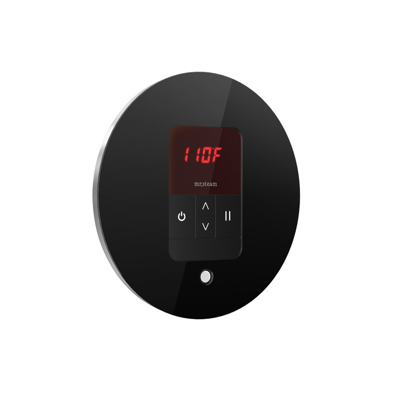 Thermostat rond itempo, Lunette en chrome poli