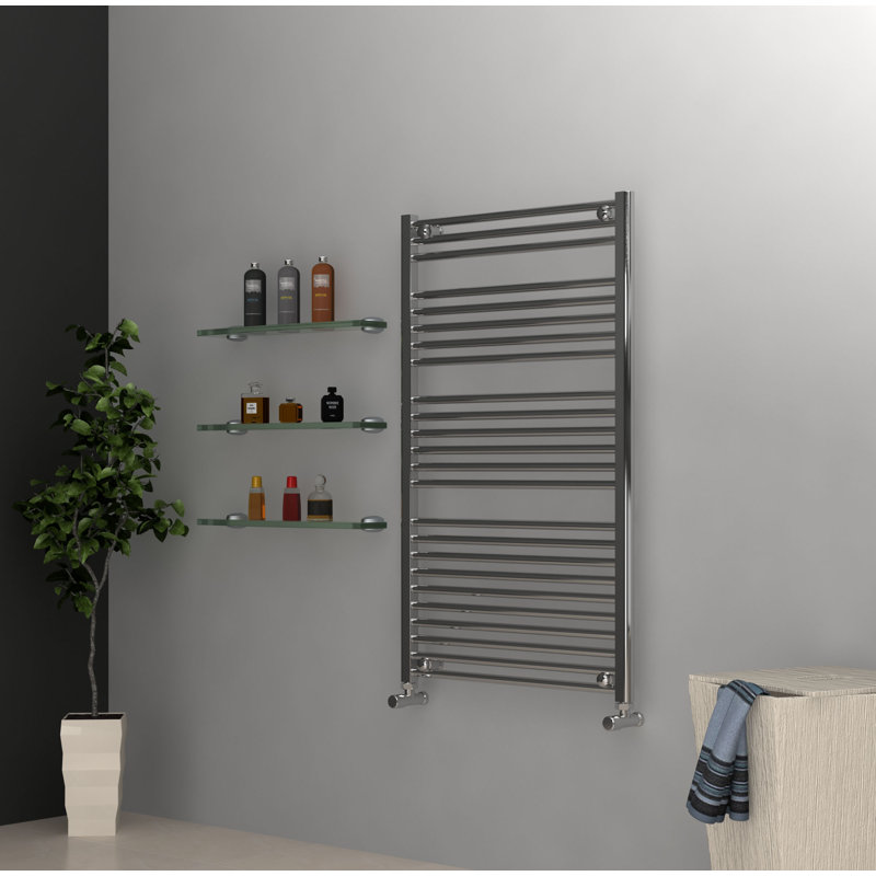 Shaunda Straight Towel Rail Heated Towel Rails, Chorme, 115cm H x 70cm W x 3cm D