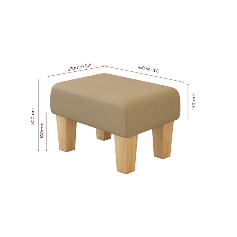 Acierno Mahogany Wood Contemporary Leg - Faux Leather, Natural, Mushroom Cream