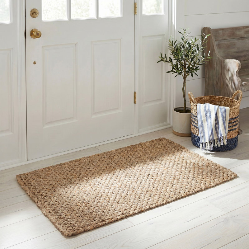 Tapis beige en jute touffeté à la main Waldoboro, Rectangle 2 pi x 3 pi