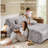 66” Oversized Upholstered Chaise Lounge, Compression Sofa Bed with Lumbar Pillow-118230824