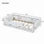 Lit plateforme tapissier simple avec garde-corps et station de charge
