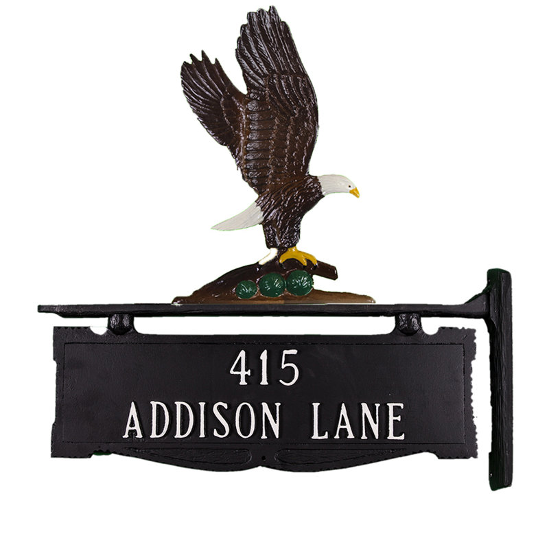 Eagle 2-Line Address Post, Yes, Natural
