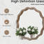 23,62 pouces miroir rond rond en bois ondulé miroir mural festonné