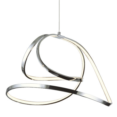 Croteau 1 - Light Silver LED Unique/Statement Pendant