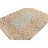 Distressed Homage Hand Knotted Wool Floral Area Rug