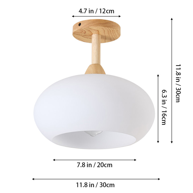 Glass Semi Flush Mount