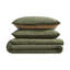 Ensemble de courtepointe réversible Eddie Bauer Solid Plush Frost Stripe vert-135795532