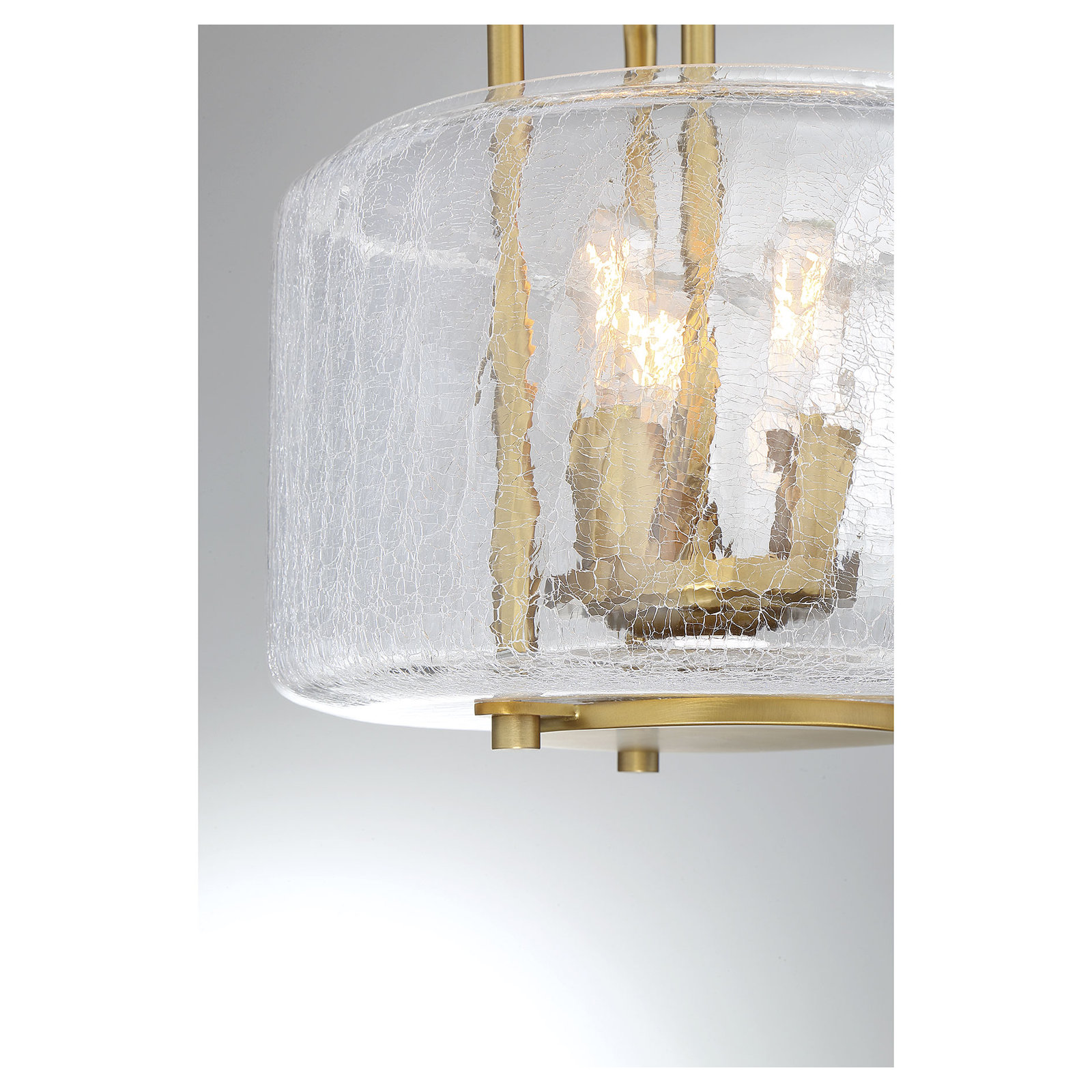 Dottie 3-Light Semi Flush Mount, Warm Brass