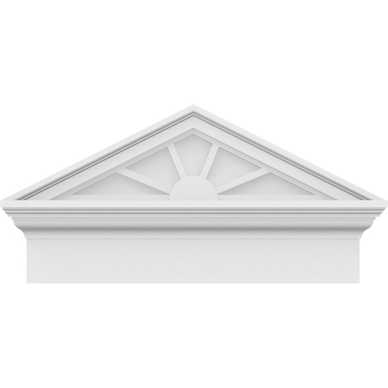 Pédalier combiné à crête en PVC de qualité architecturale à 4 rayons (hauteur 6/12), H 12 7/8 po x l 24 po x P 2 3/4 po
