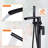 Single-Handle Floor-Mounted Tub Filler With Waterfall Spout And Hand Shower-120817911