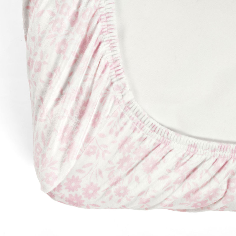 Abner 100% Polyester - Piece Standard Crib Fitted Sheet, Pink