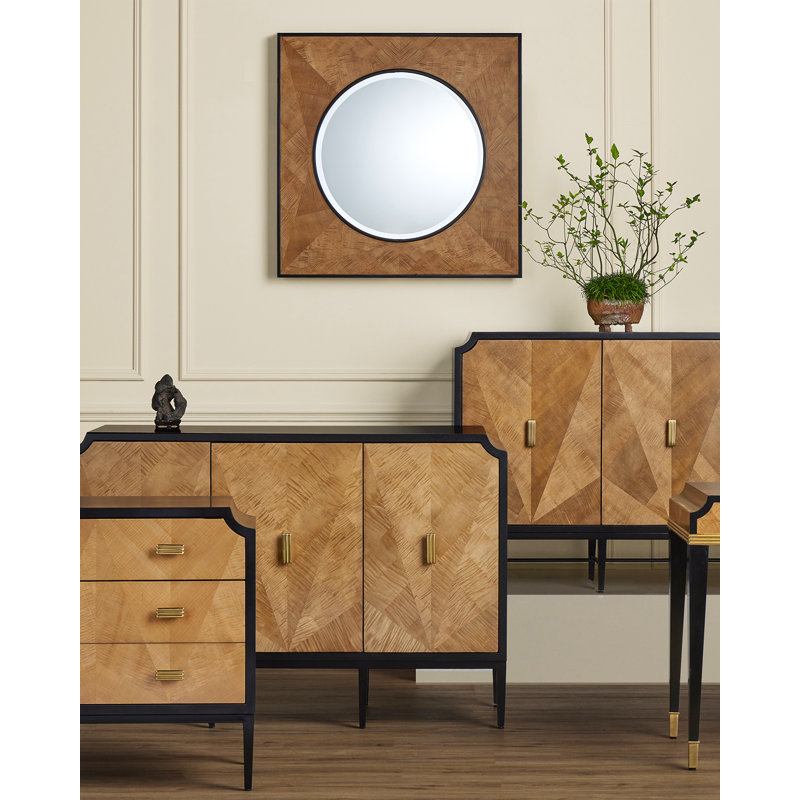 Kallista Square Kiln Dried Hardwood Wall Mirror