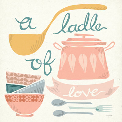 «A Ladle of Love Pastel» par Mary Urban - impression sur toile tendue