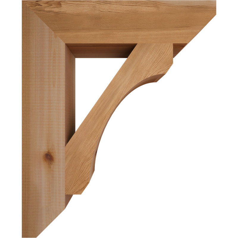 Support en bois / corbeau, Cèdre rouge de l'Ouest (lisse), H 22 po x l 3,5 po x P 18 po