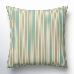 Zoa Striped Sunbrella® Indoor/Outdoor Reversible Throw Pillow (Set of 2)