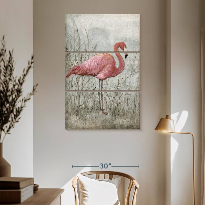 Flamant rose Brampt I, H 65 po x l 42 po