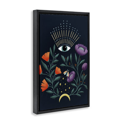 Cadre flottant Mystical Floral Evil Eye, design par Metka Hiti