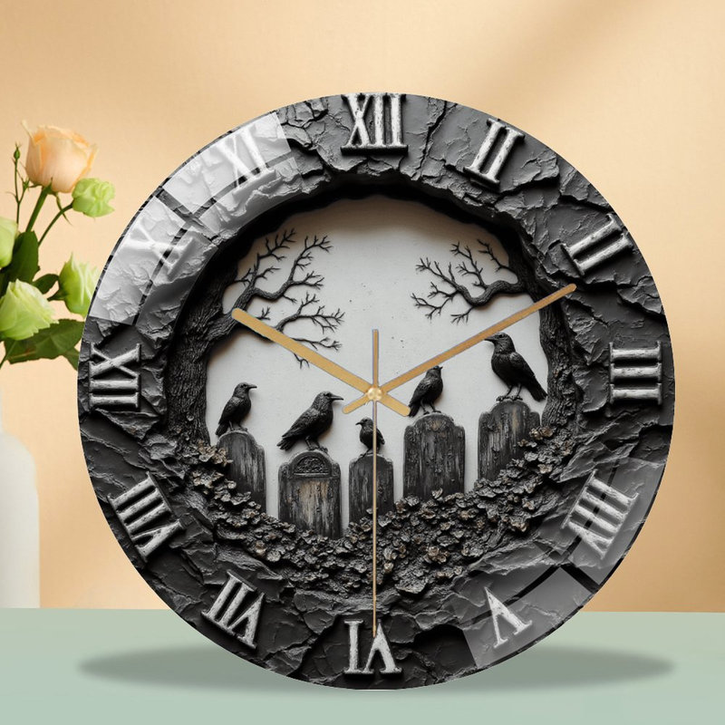 Horloge murale en verre 12 po