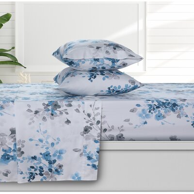 300 Thread Count Floral 100% Cotton Sheet Set -  Azores Home, ISABEORGSHECK