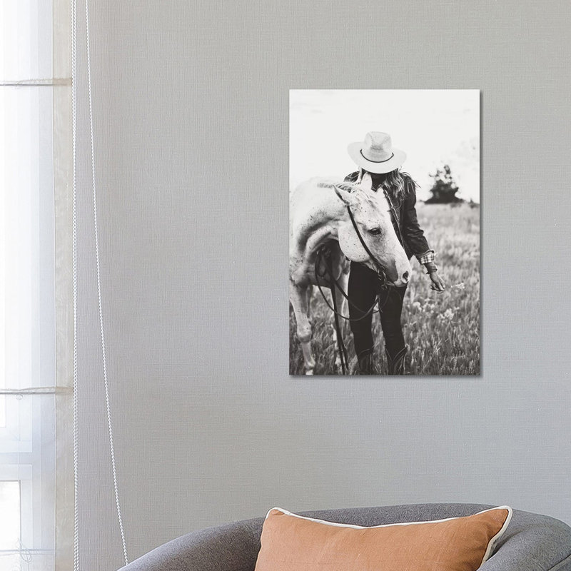 Silver Horse - Wrapped Canvas Print, 66.04 cm H x 45.72 cm W
