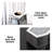 Cerrie Glass Decorative Table Vase With Water Holder Container Crushed Diamond Inlay Glam Modern Home Decor