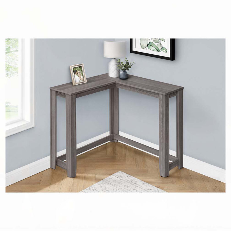 Table d'appoint, console, vestibule, étroit, d'angle, salon, chambre à coucher, stratifié gris, contemporain, moderne