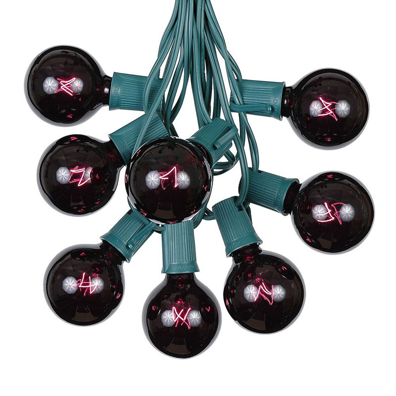 Outdoor 100 - Bulb 100'' Plug-in Globe String Light, Yellow, Green