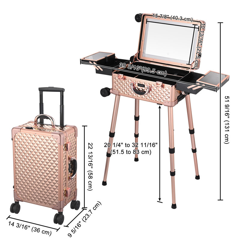 Metal 4 Compartment Makeup Organizer