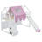 Wooden Loft Bed House-shaped Frame with a Tent-973162878-973162875