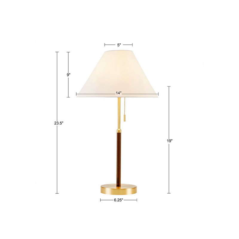 Bromley 23.5" White and Gold Mid-Century Table Lamp