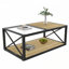 Table basse en verre trempé avec tablette de plancher-2031026939