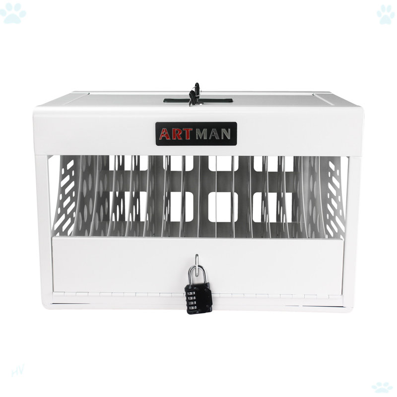 16-Device Charging Station For Laptops/Tablets, Charging Cabinet For Ipad/Chromebooks/Laptop Computers, White