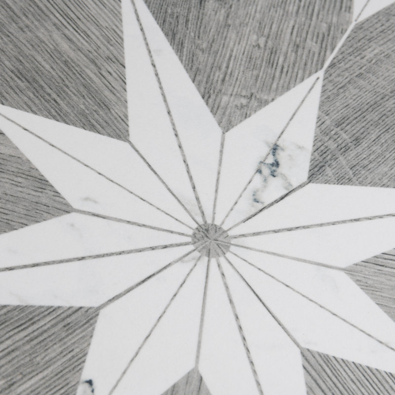 Llama Stella Loire Verso 10" x 10" Porcelain Marble Look Wall & Floor Tile, Verso Silver Smoke