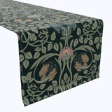 100% Cotton Floral Table Runner Washable Decorative Dining Linen for Standard Tables