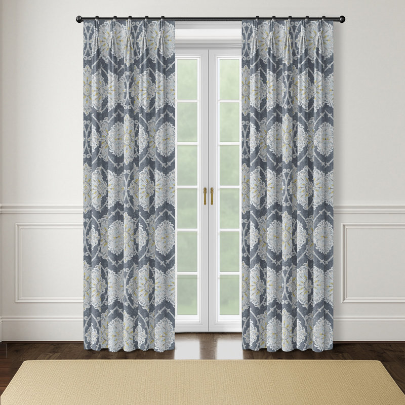 Ensemble de 2 panneaux de rideaux en coton à plis pincés Grantham - 40 x 96, 40x96